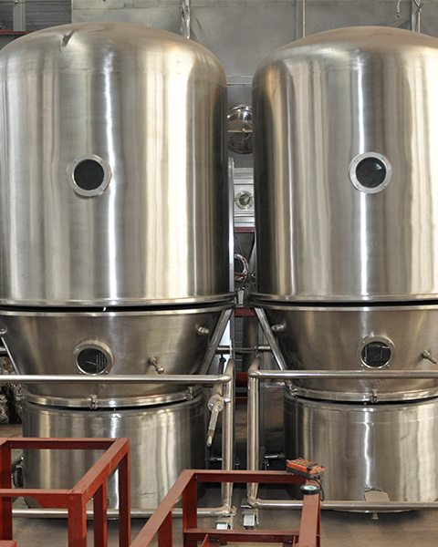 Vertical boiling (granulating) dryer