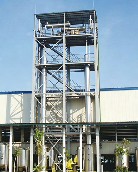 alcohol recovery tower